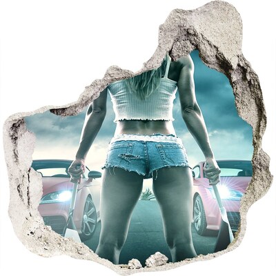 3D Wanddurchbruch Aufkleber Raschelnde Emotionen