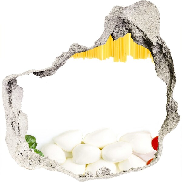 3D Wanddurchbruch Aufkleber Ein italienisches Festmahl in einem kleinen Lokal