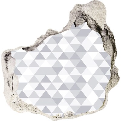 Wandfolien Loch in der Wand Geometrisches Loch in der Wand