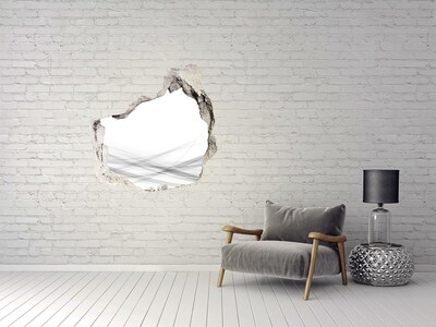 Wandaufkleber Loch 3D Eine verfallene Mauer mit Blick auf den Platz