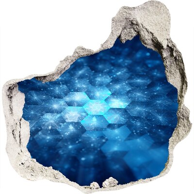 Mauerdurchbruch Aufkleber Kosmischer Raum hinter der Wand