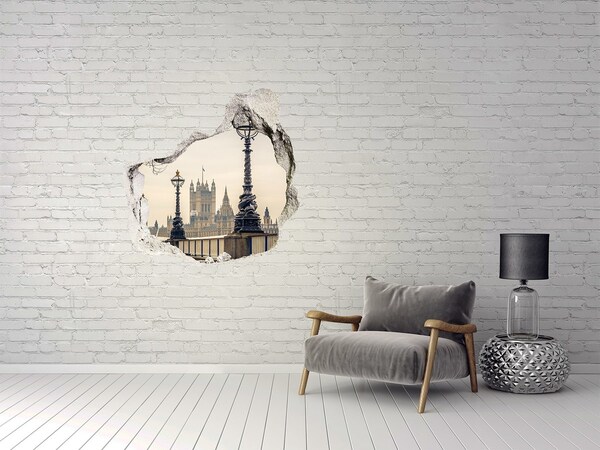 3D Wanddurchbruch Aufkleber Blick auf London