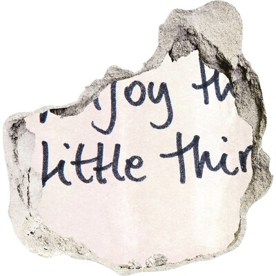 3D Wanddurchbruch Aufkleber Eine beschädigte Mauer mit einer Inschrift