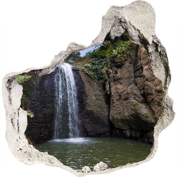 Wandfolien Loch in der Wand Wasserfall zwischen den Felsen