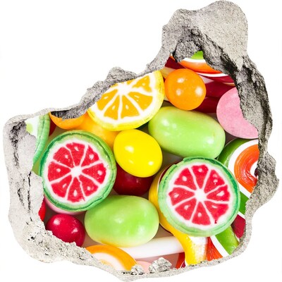 3D Wandtattoos Mauerdurchbruch Süßes Süßigkeitenparadies