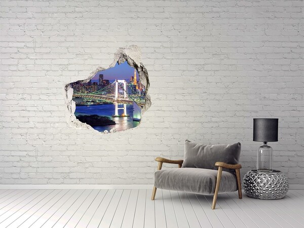 Mauerdurchbruch Aufkleber Die Brücke von Tokio bei Nacht