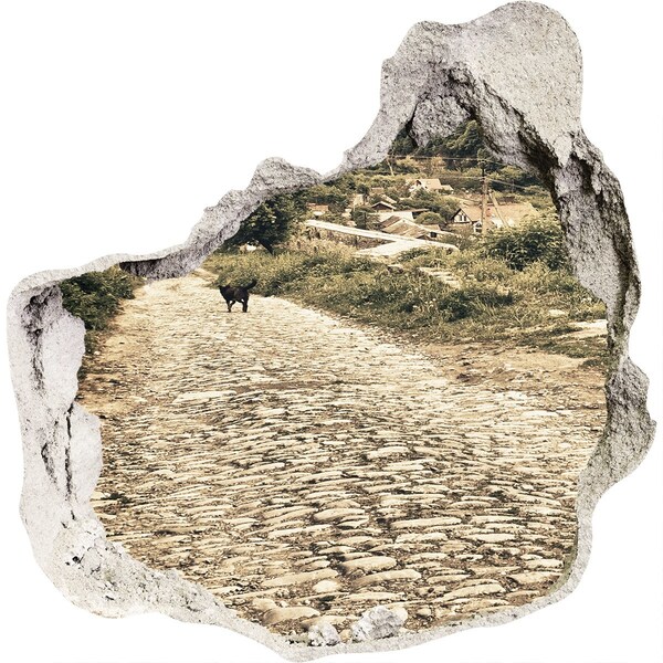 Wandtattoos Loch in der Wand Eine bezaubernde Landstraße