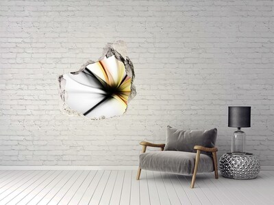 3D Wanddurchbruch Aufkleber Eine zerbrochene Mauer mit einem abstrakten Muster