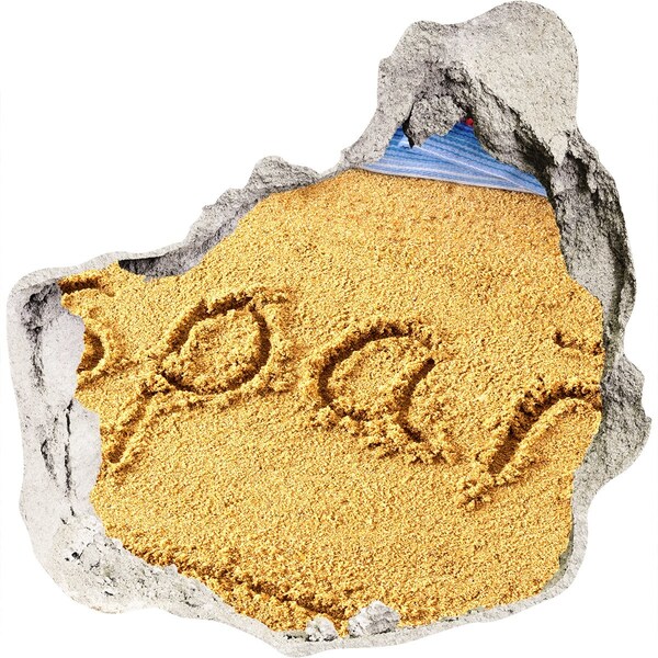 Wandfolien Loch in der Wand Strand mit Sand