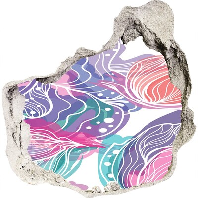 3D Wandtattoos Mauerdurchbruch Florale Muster für kleine Läden