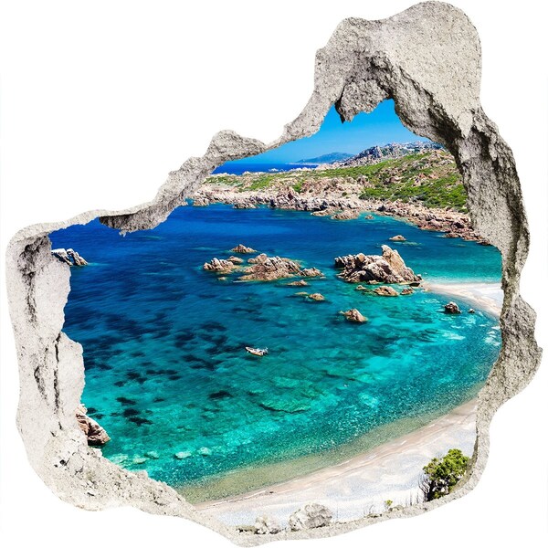 3D Wandtattoos Mauerdurchbruch Karibische Bucht