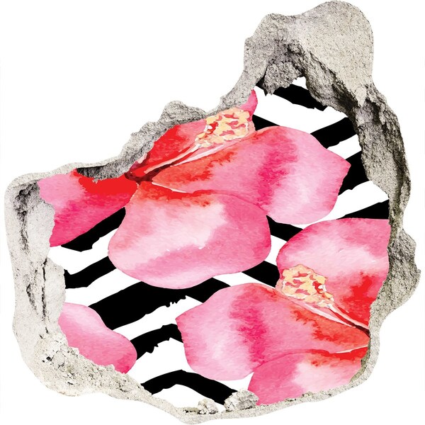 3D Wandtattoos Mauerdurchbruch Blumenloch in der Wand