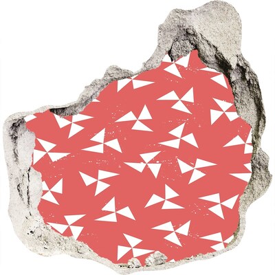 Mauerdurchbruch Aufkleber Muster in einem Rotton