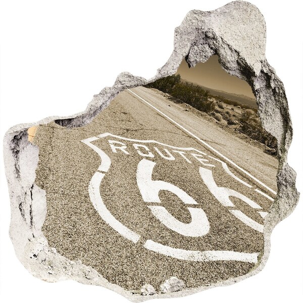 Wandfolien Loch in der Wand Route 66 aus Beton