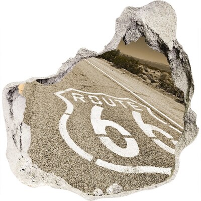 Wandfolien Loch in der Wand Route 66 aus Beton