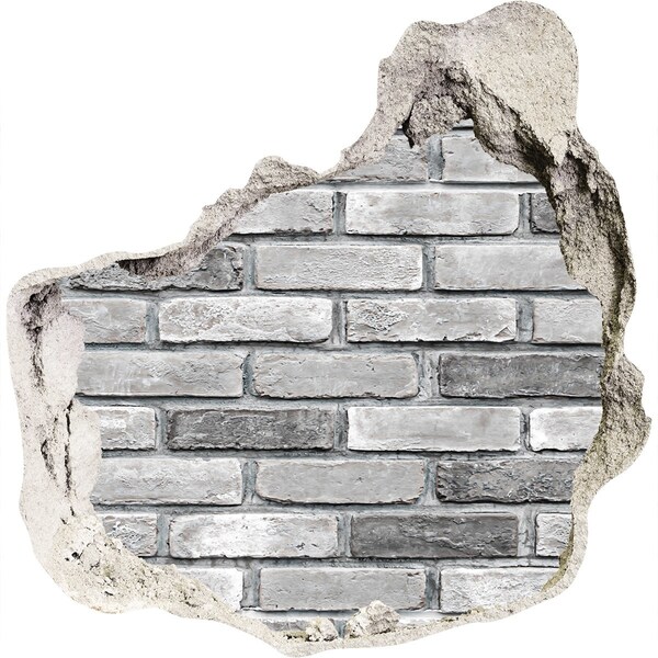 Wandaufkleber Loch 3D Beschädigte Ziegelmauer