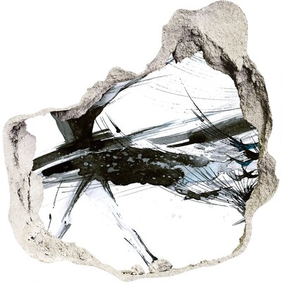 3D Wanddurchbruch Aufkleber Moderne Abstraktion in einem Loch