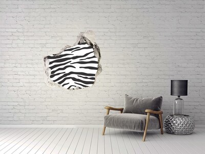 3D Wandtattoos Mauerdurchbruch Zebra in der Wand