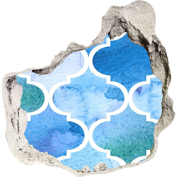 Wandtattoos Loch in der Wand Meeresmosaik in einem Wandloch