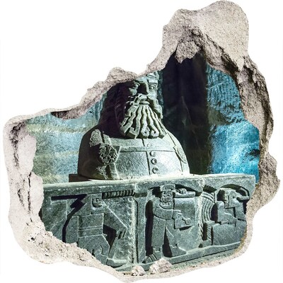 Wandfolien Loch in der Wand Antike Höhlenskulptur