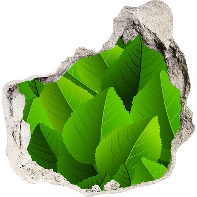 Wandaufkleber Loch 3D Eine grüne Oase aus Beton