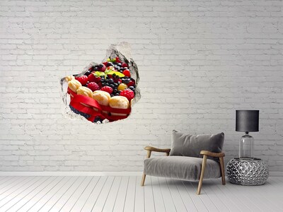 3D Wandtattoos Mauerdurchbruch Hole in the Wall Fruit Cake