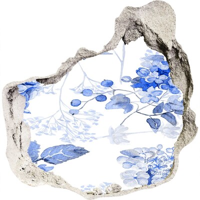 Wandfolien Loch in der Wand Blumenblick durch ein Loch in der Wand