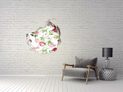 3D Wandtattoos Mauerdurchbruch Blumenwandbild „Loch in der Wand“