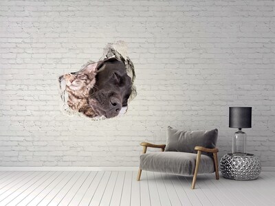 Wandaufkleber Loch 3D Ein schöner Moment der Freundschaft