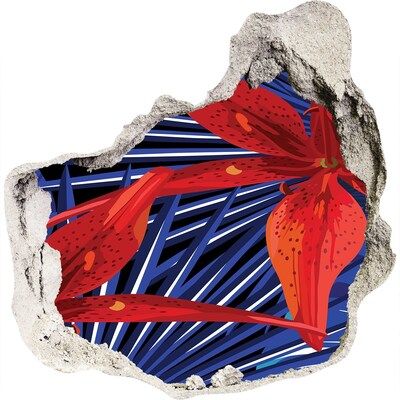 3D Wandtattoos Mauerdurchbruch Ein florales Farbenmeer