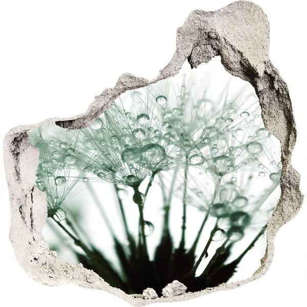 3D Wanddurchbruch Aufkleber Ein floraler Traum hinter der Mauer