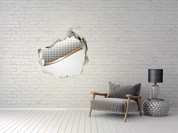 3D Wanddurchbruch Aufkleber Zerbrochene Spiegelwand