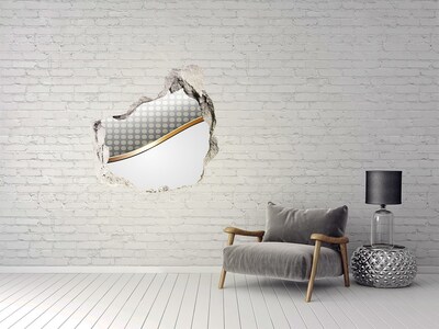 3D Wanddurchbruch Aufkleber Zerbrochene Spiegelwand