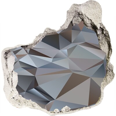 Mauerdurchbruch Aufkleber Steinloch mit geometrischen Formen