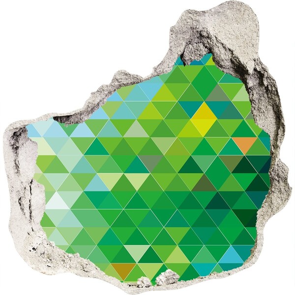 Wandaufkleber Loch 3D Grüne Landschaft in einem Loch in der Wand