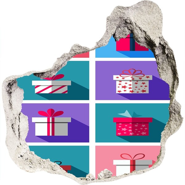 Wandfolien Loch in der Wand Geschenküberraschungen