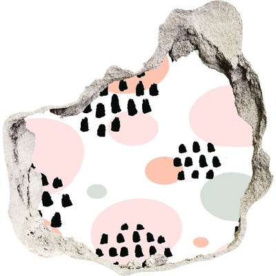 Wandfolien Loch in der Wand Ein Loch in der Wand mit bunten Flecken