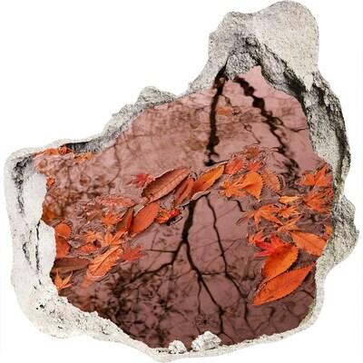 Wandaufkleber Loch 3D Herbstliche Wasseroberfläche