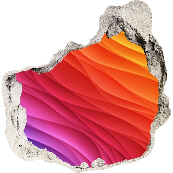 3D Wandtattoos Mauerdurchbruch Eine Farbwelle in einem Loch in der Wand