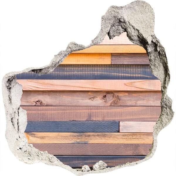 Wandfolien Loch in der Wand Holzwand durch ein Loch