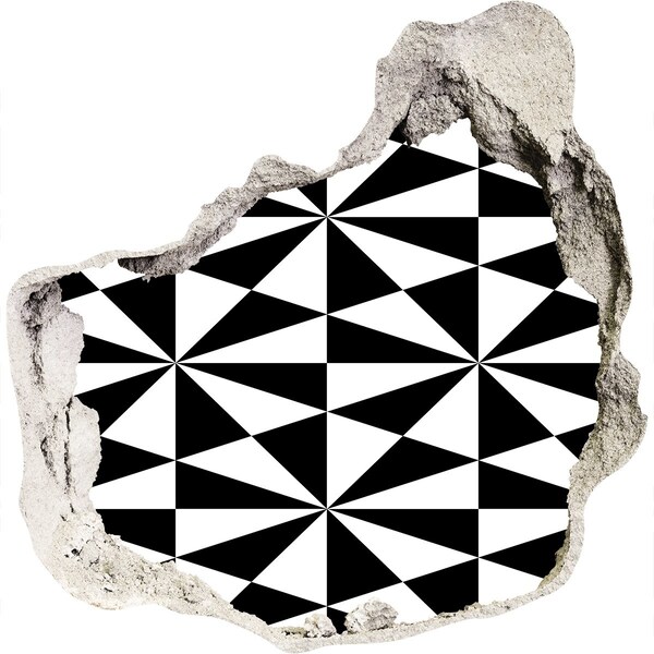 Wandaufkleber Loch 3D Geometrische Muster in einem Loch in der Wand