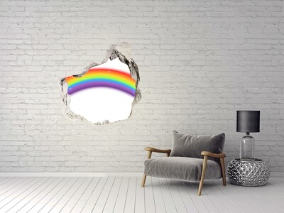 Wandtattoos Loch in der Wand Regenbogenfarbener Lichtleck