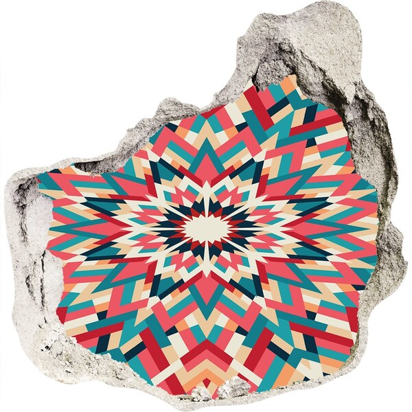 3D Wanddurchbruch Aufkleber Geometrie im Loch