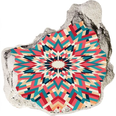 3D Wanddurchbruch Aufkleber Geometrie im Loch