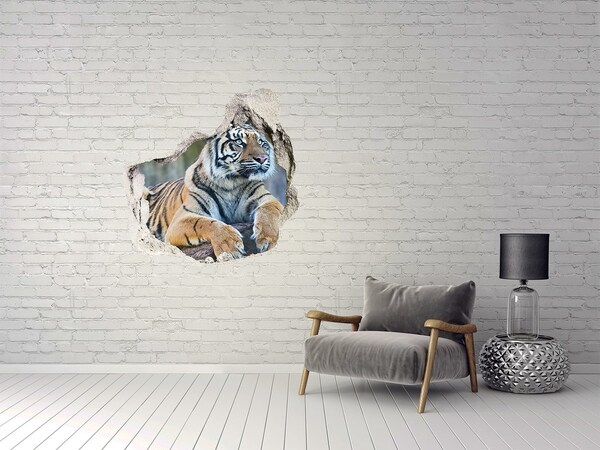 Wandtattoos Loch in der Wand Tiger in freier Wildbahn