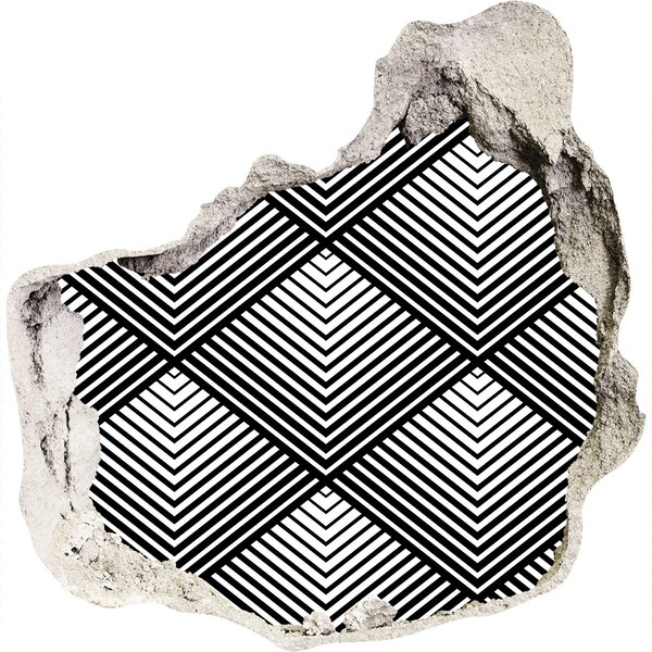 3D Wandtattoos Mauerdurchbruch Geometrie im Schrott