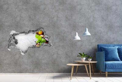 3D Wanddurchbruch Aufkleber Kücheninspirationen hinter der Wand