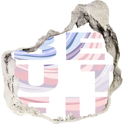 Mauerdurchbruch Aufkleber Interieur im Graffiti-Stil