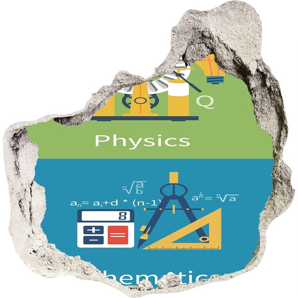 3D Wanddurchbruch Aufkleber Wissenschaft in Aktion