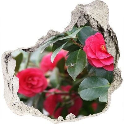 Wandaufkleber Loch 3D Blumengarten aus Beton